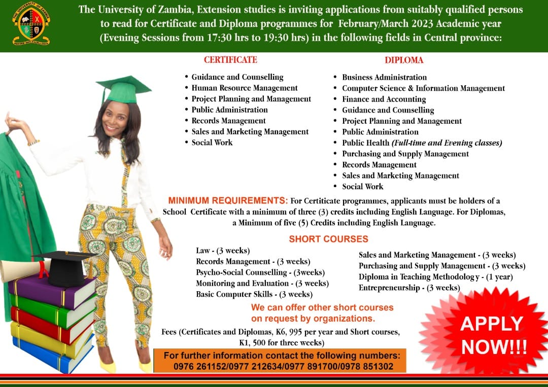 The University of Zambia -UNZA - Are you a resident in Kabwe? The ...