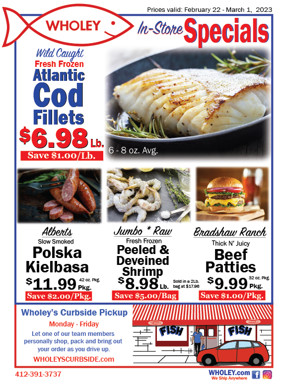 Wholey's - Lent arrives! As does our stream of savings. Save $1.00 on ...