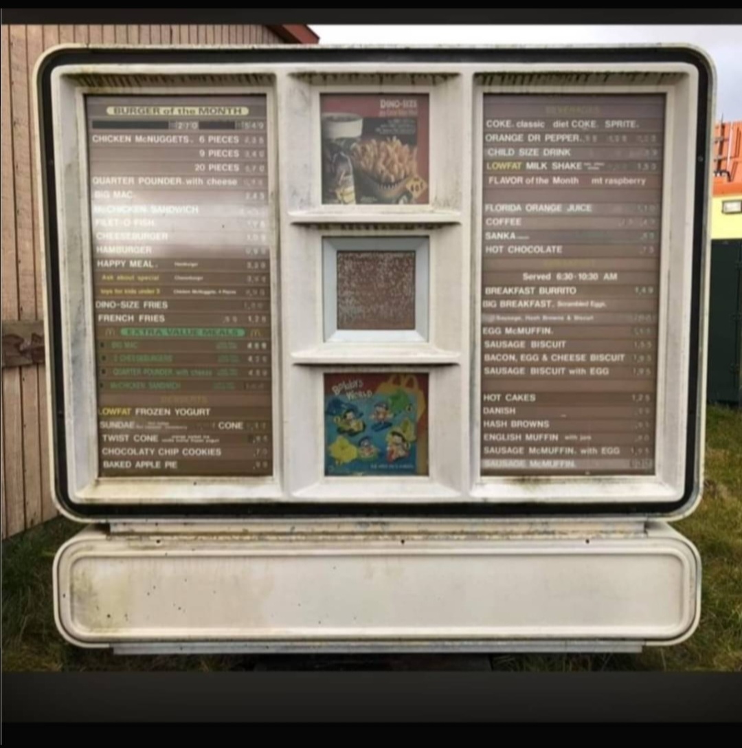 This McDonald's drive-thru menu board frozen in time in Adak