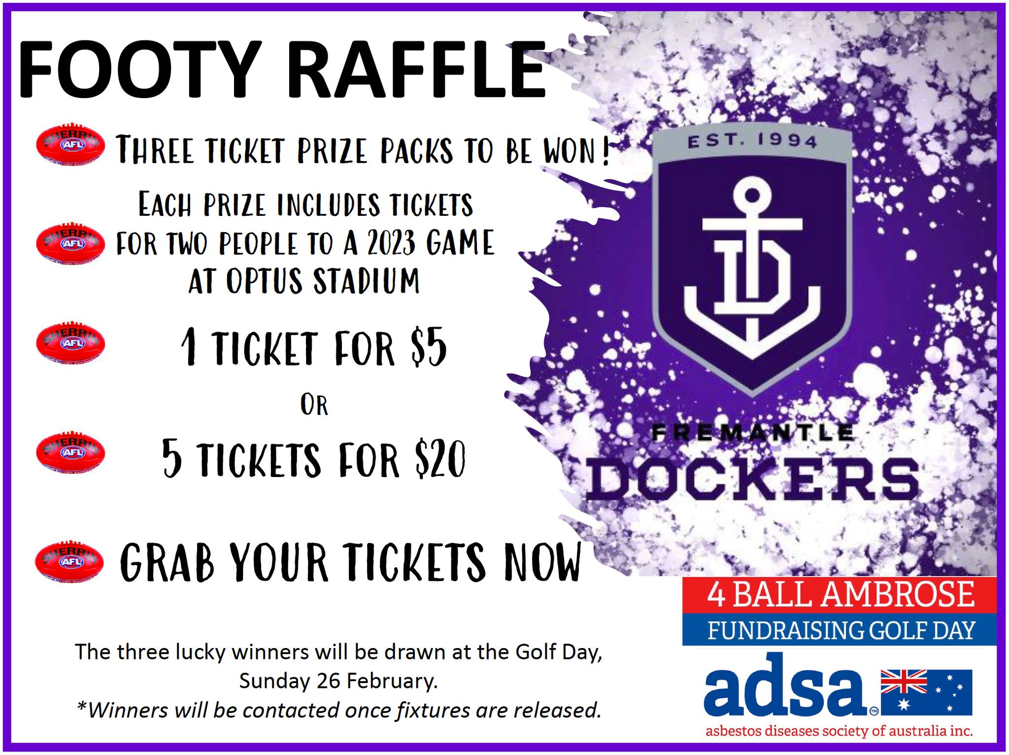 * FOOTY... - Asbestos Diseases Society of Australia Inc. | Facebook
