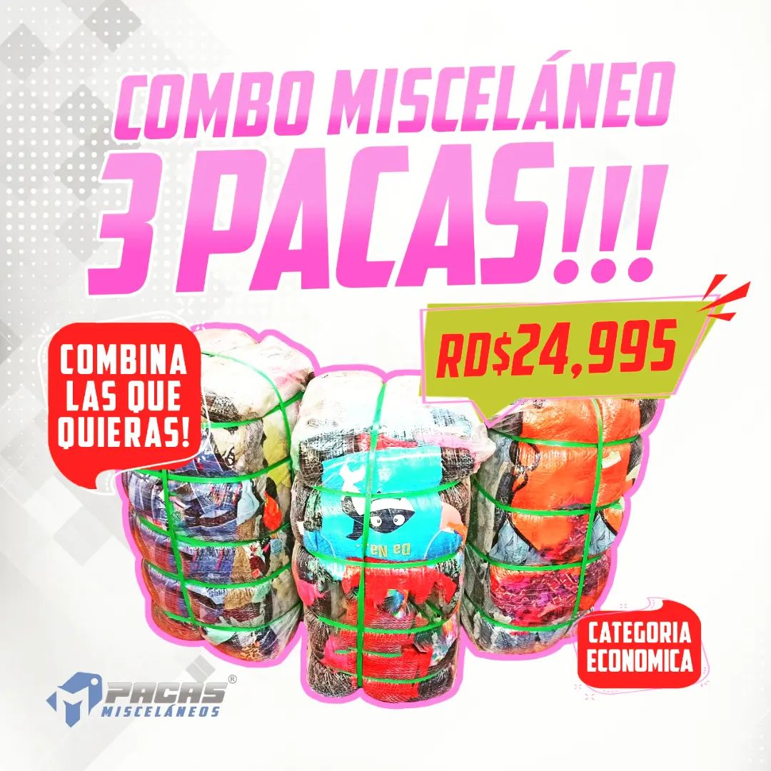 Solicita tu combo de 3 pacas... - Pacas Misceláneos