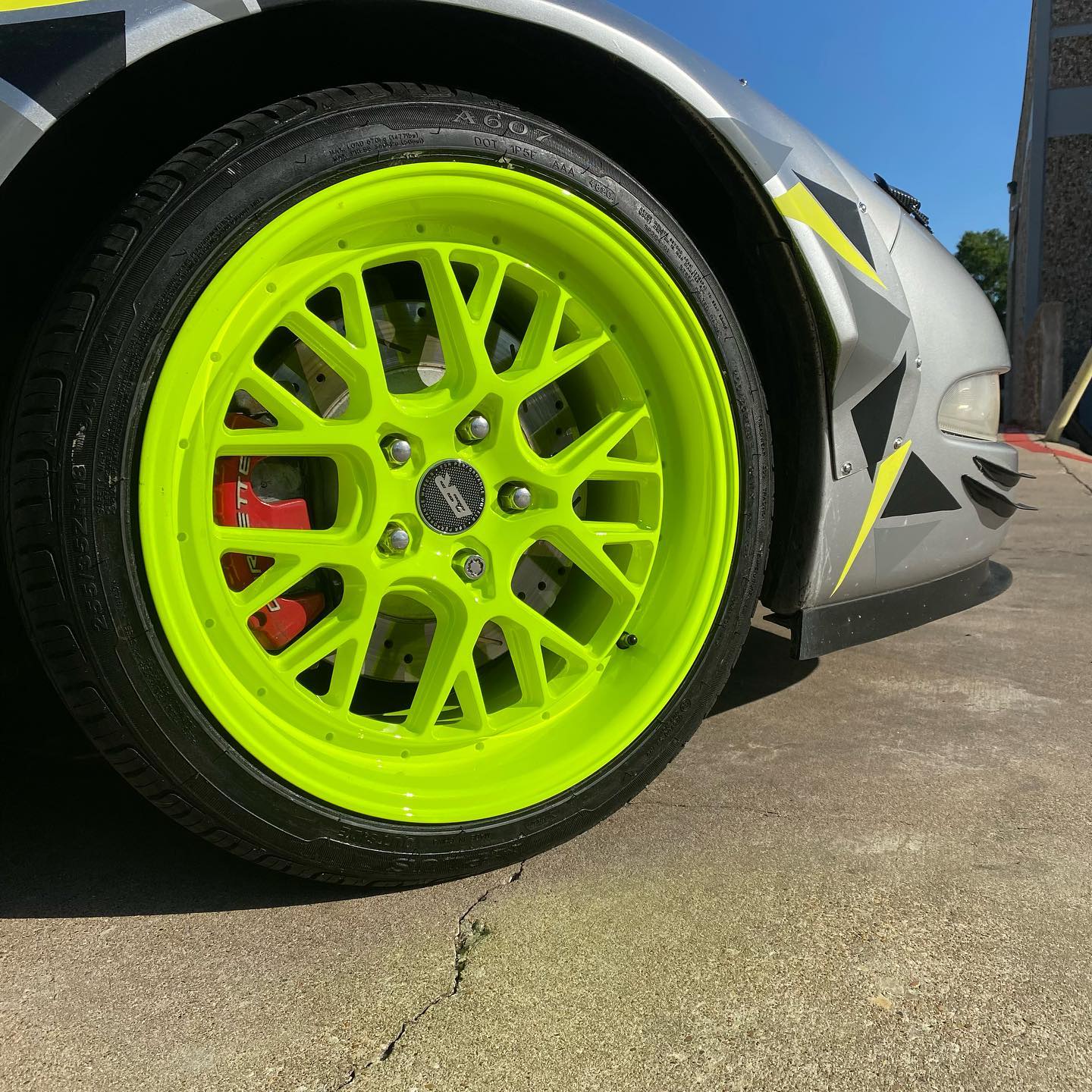 Wheels refinished in neon yellow... - Unit F14 Powder Coating | Facebook