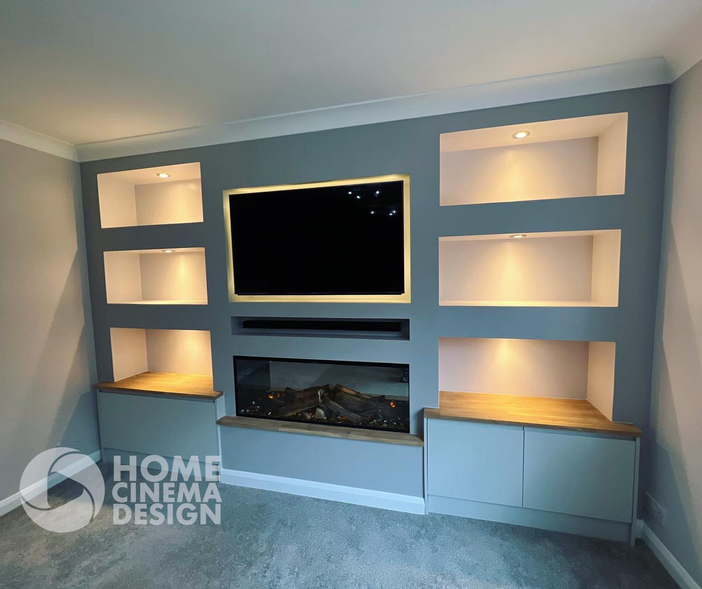 Media Wall with Melamine finish... - Home Cinema Interiors