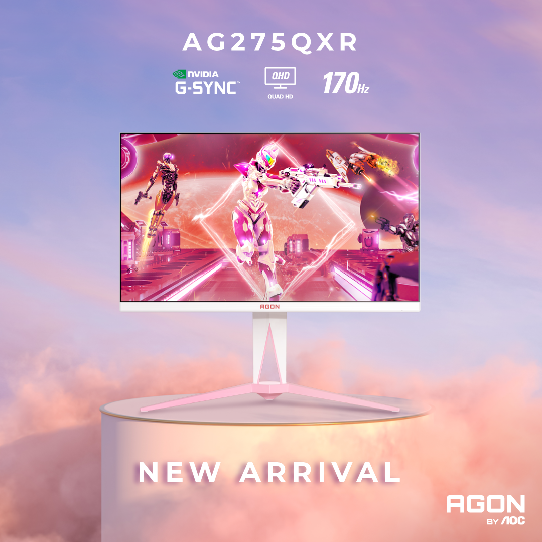PRESTIGE. PLEASANT. PINK POWER. The AOC AGON AG273FXR embodies