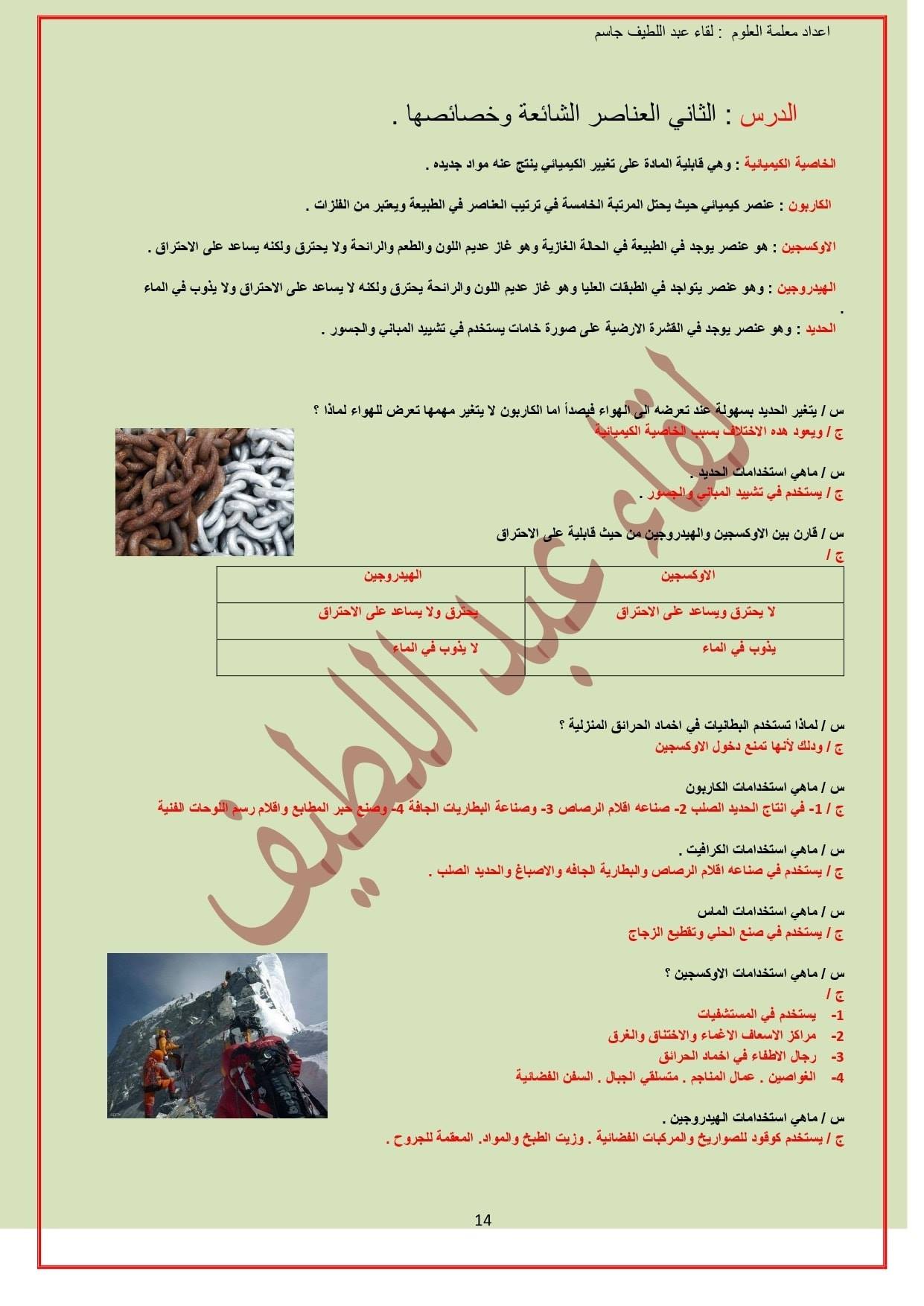 كروب العلوم تلخيص مادة العلوم الصف الخامس الوحده فيسبوك