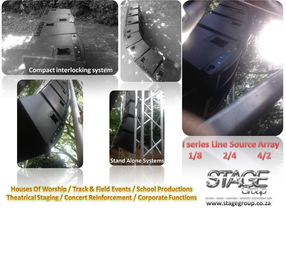 Stage - I series Line Source Array. Flown Mid/high Frequency cabinets ...