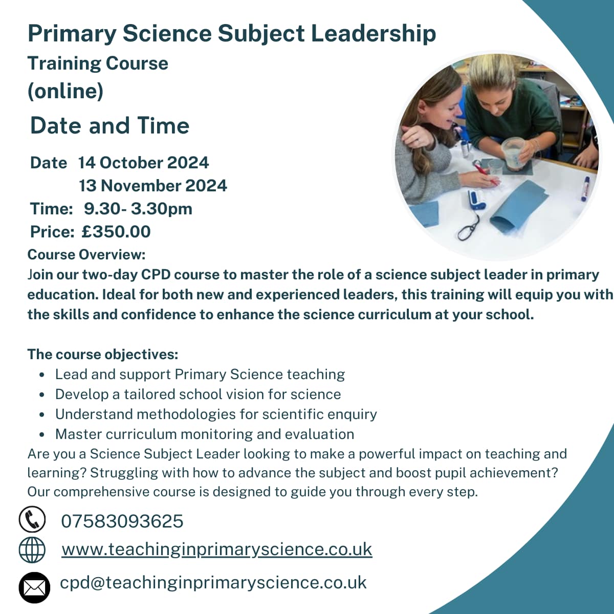 Teaching in Primary Science