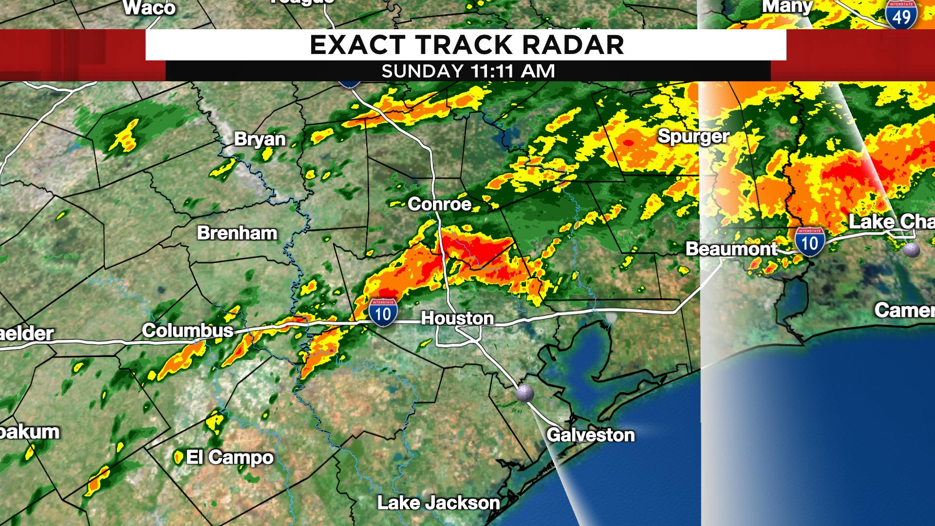 The Exact Track Radar right now... - KPRC2 / Click2Houston | Facebook