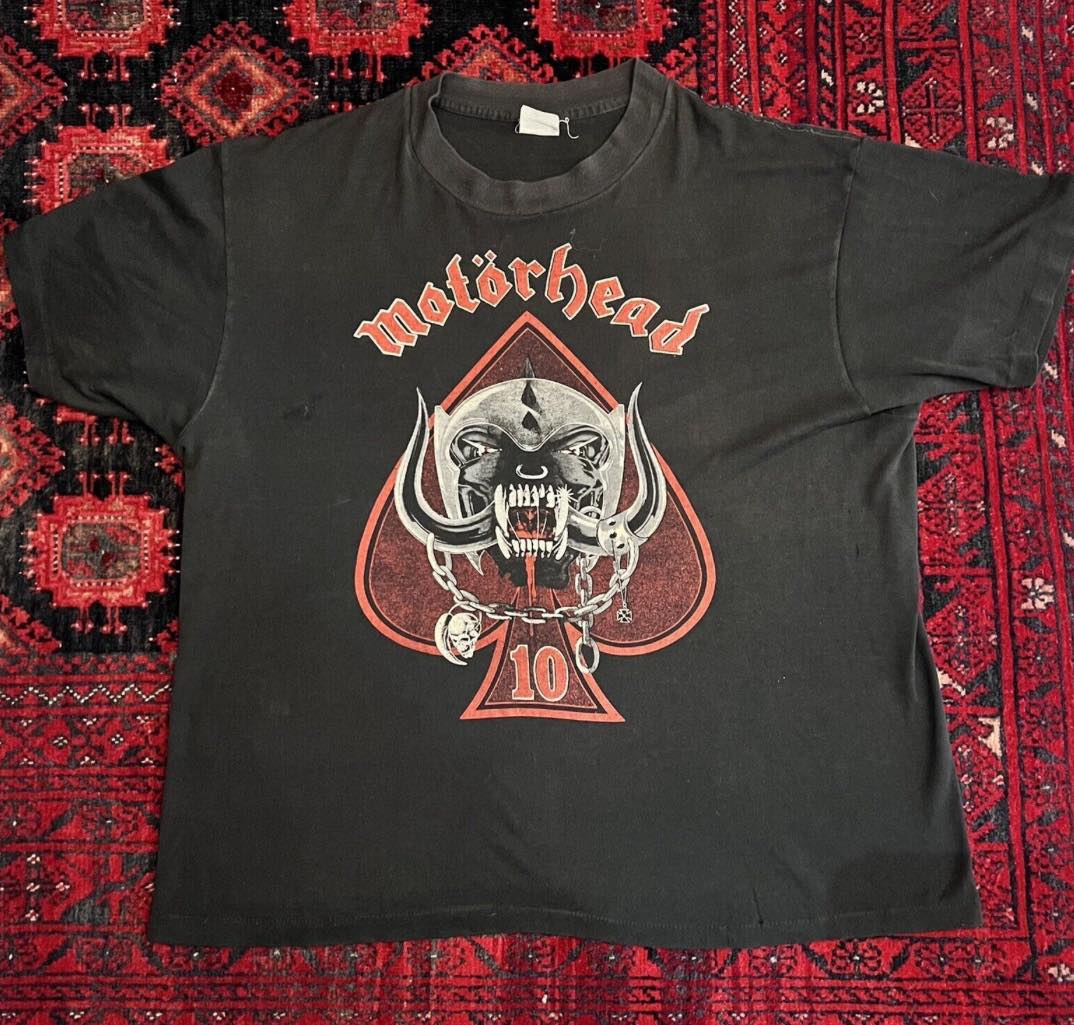 Vintage 1985 Motorhead 10 Year Anniversary World Tour Shirt for Sale