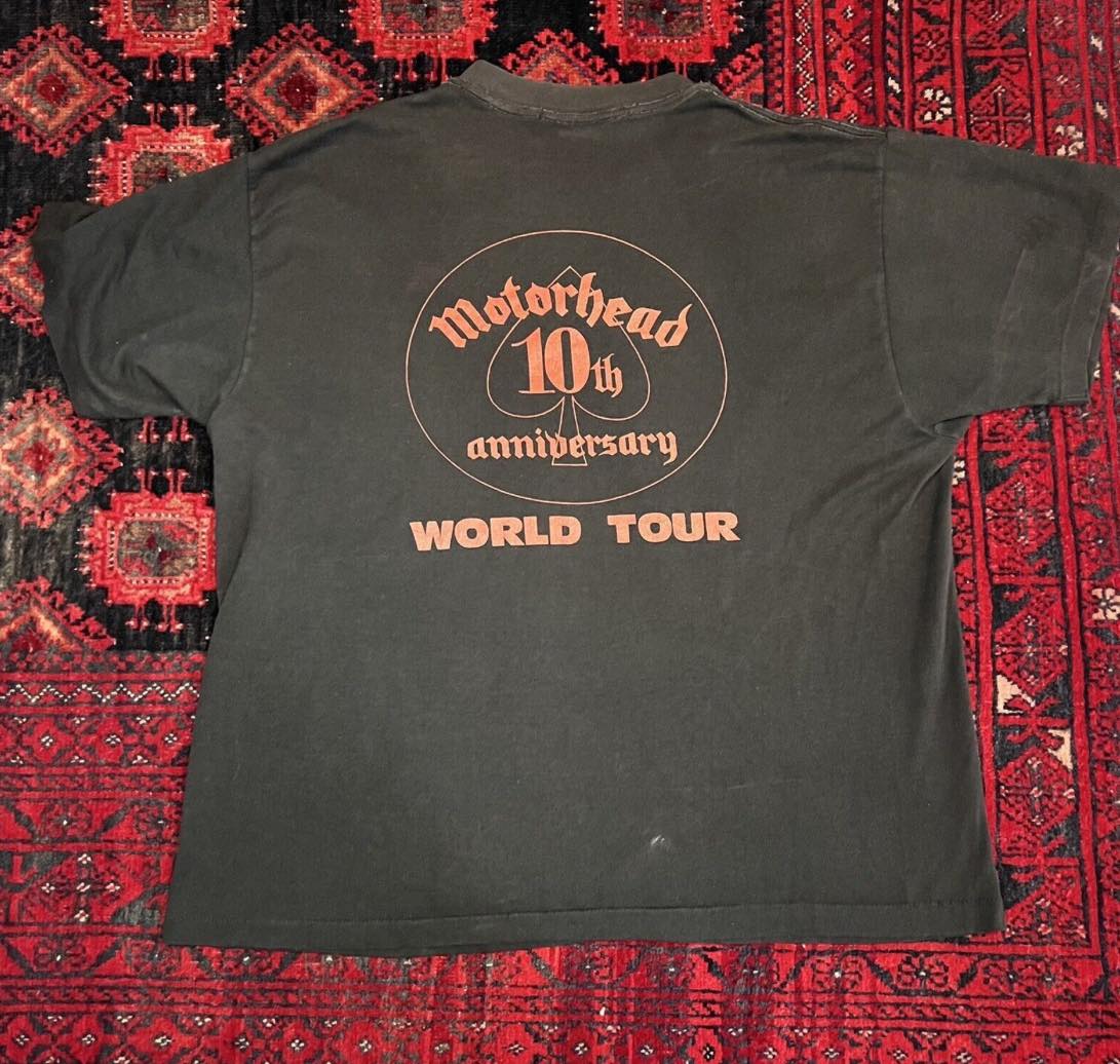 Vintage 1985 Motorhead 10 Year Anniversary World Tour Shirt for Sale