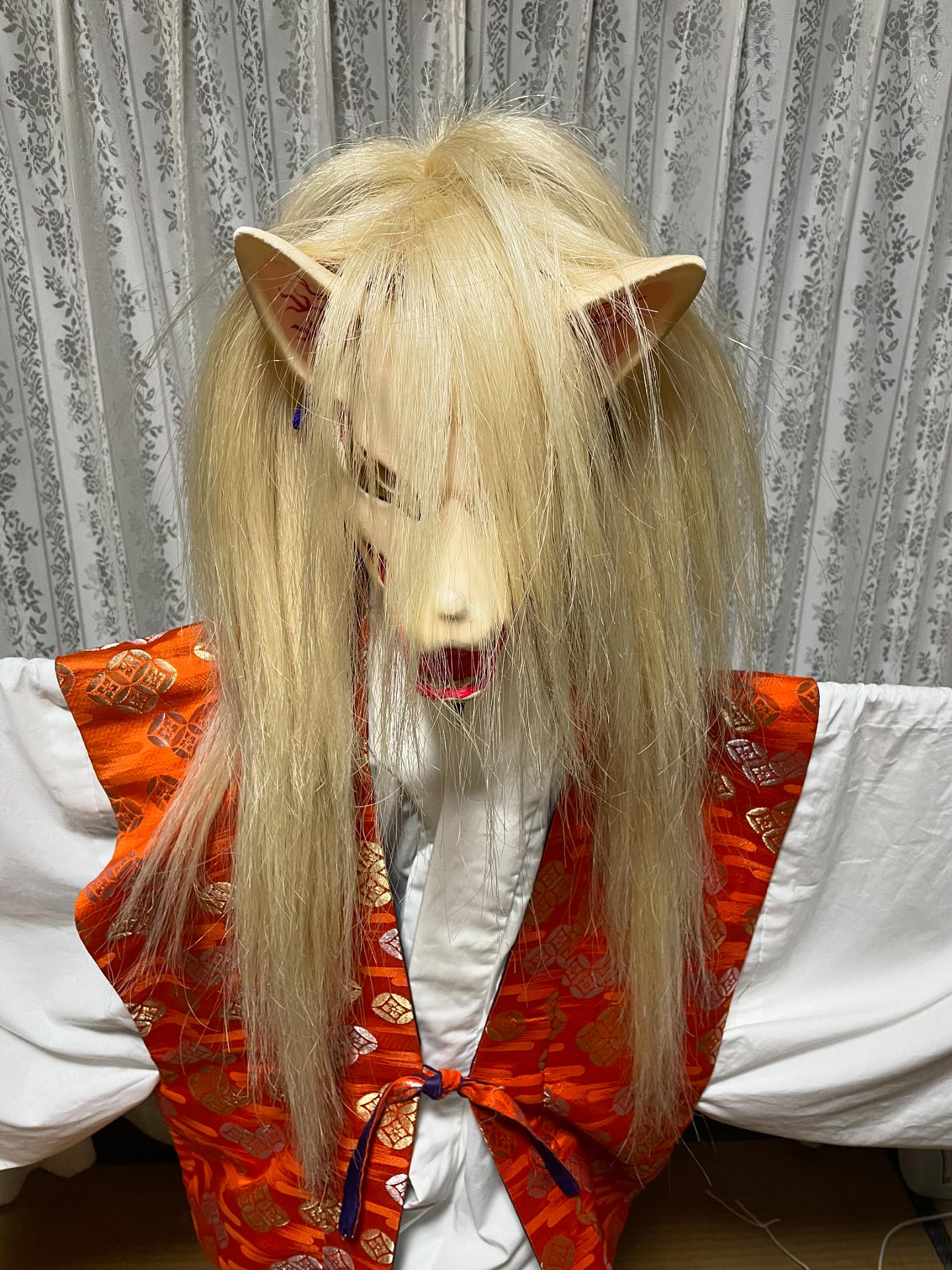 狐面 木彫り 魔除け 稲荷神社 稲荷面 古美術 面 飾り面 古美術 工芸品 面屋渡 - #天狐 #稲荷 #稲荷神社 #狐面 #お面 #木彫り #伝云統文化