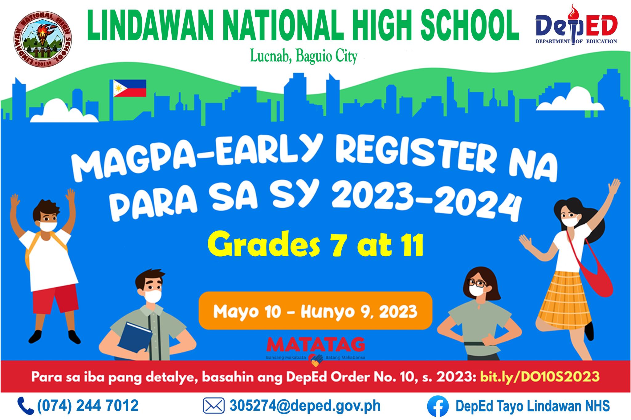 📣 Early Registration for School... - DepEd Tayo Lindawan NHS