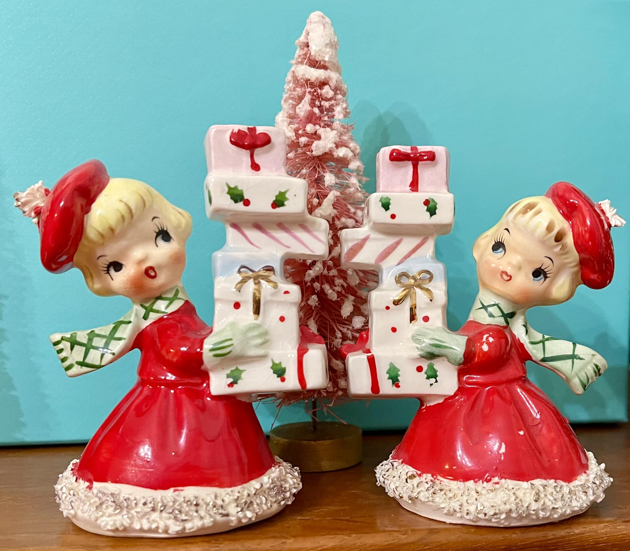 My Holt Howard shopper girl candleholders are some of my most 