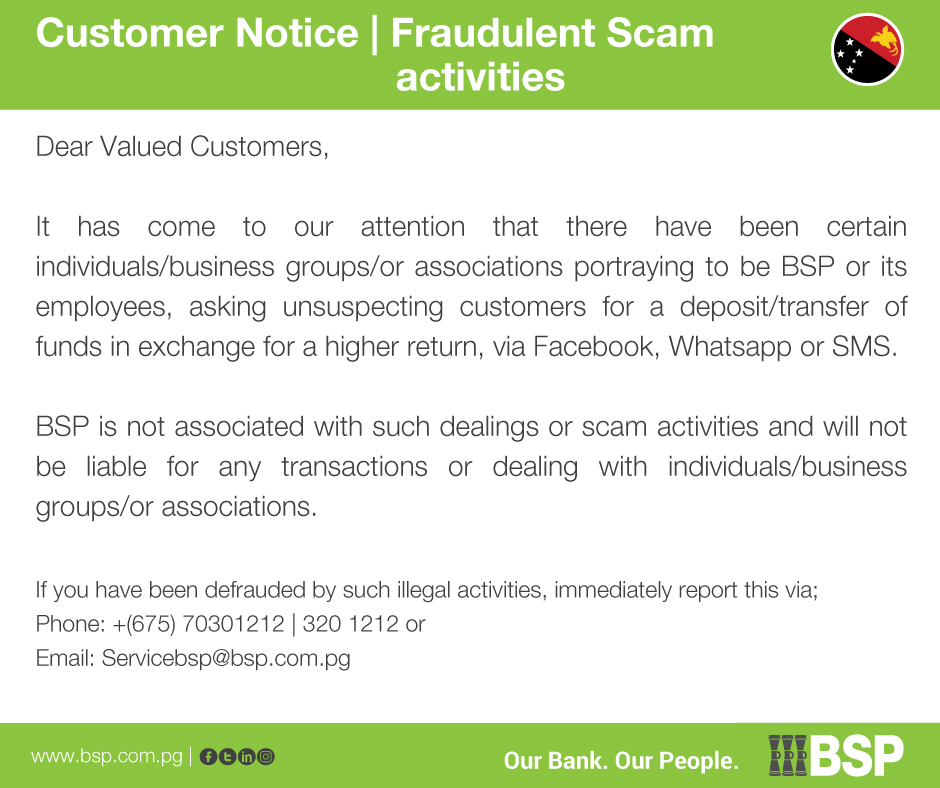 BSP PNG| If you are a victim... - BSP Financial Group Limited | Facebook