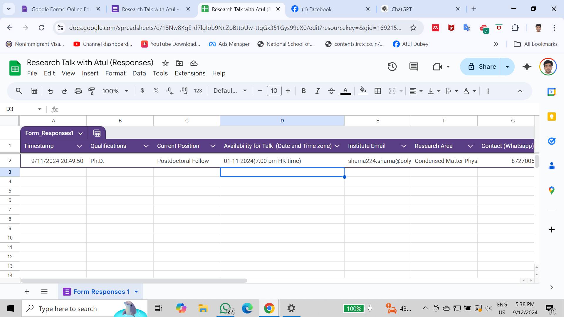 Current - Here is the Google form for those interested in joining me on ...