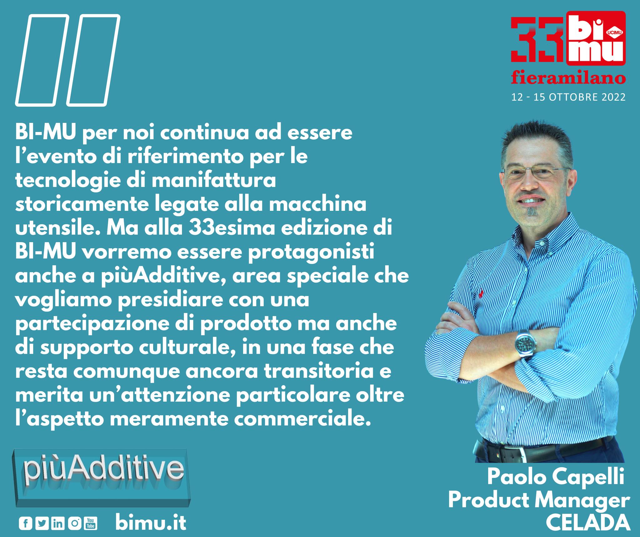 BIMU - 🎤 #piùAdditive a #33BIMU/ Paolo Capelli - Product... | Facebook