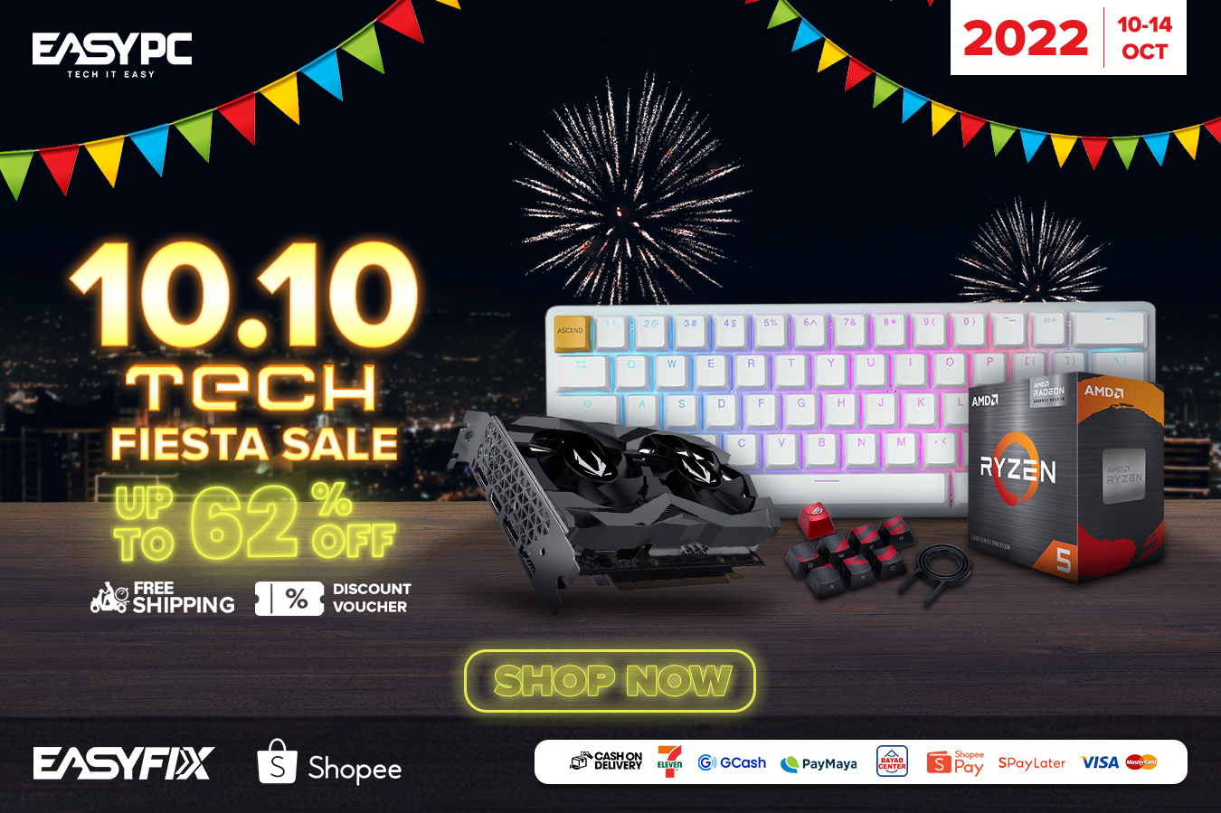 EASY PC - 10.10 na! Nag-checkout ka na ba sa #Shopee? Shop tech ...