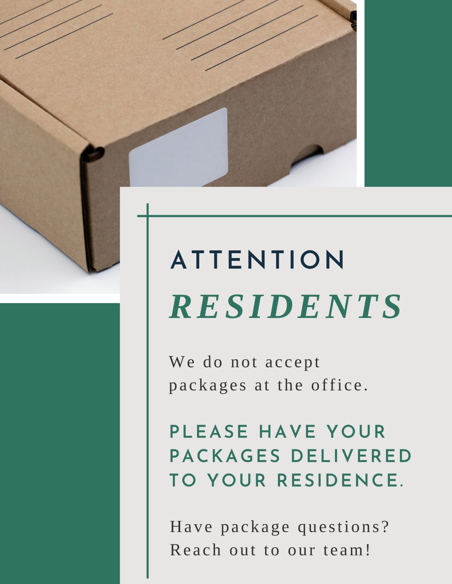 📦 Friendly Reminder 📦 - The Grove Victoria Apartments
