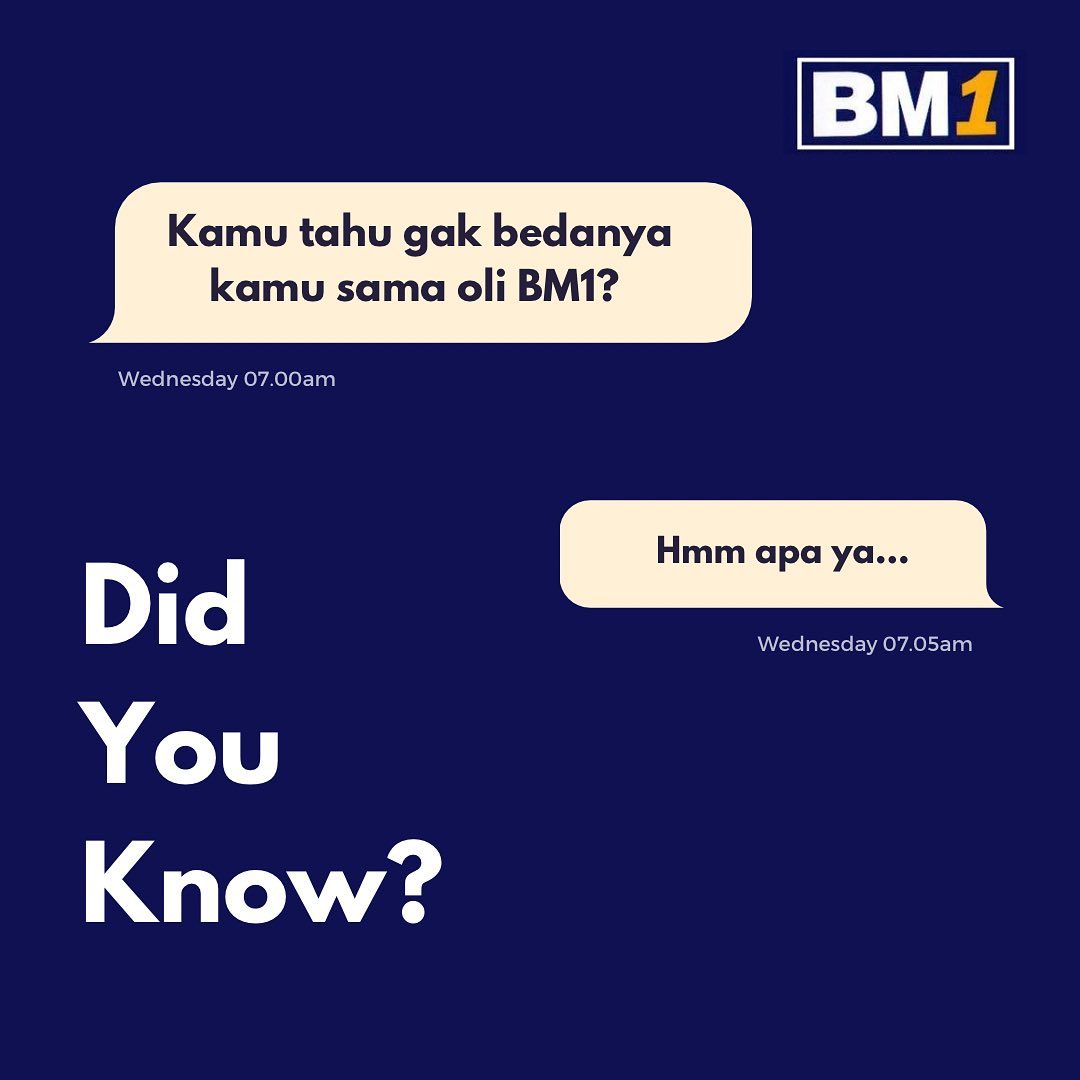 BM1 Oil - Tahukah kamu? Apa perbedaan Oli BM1 dengan kamu?... | Facebook