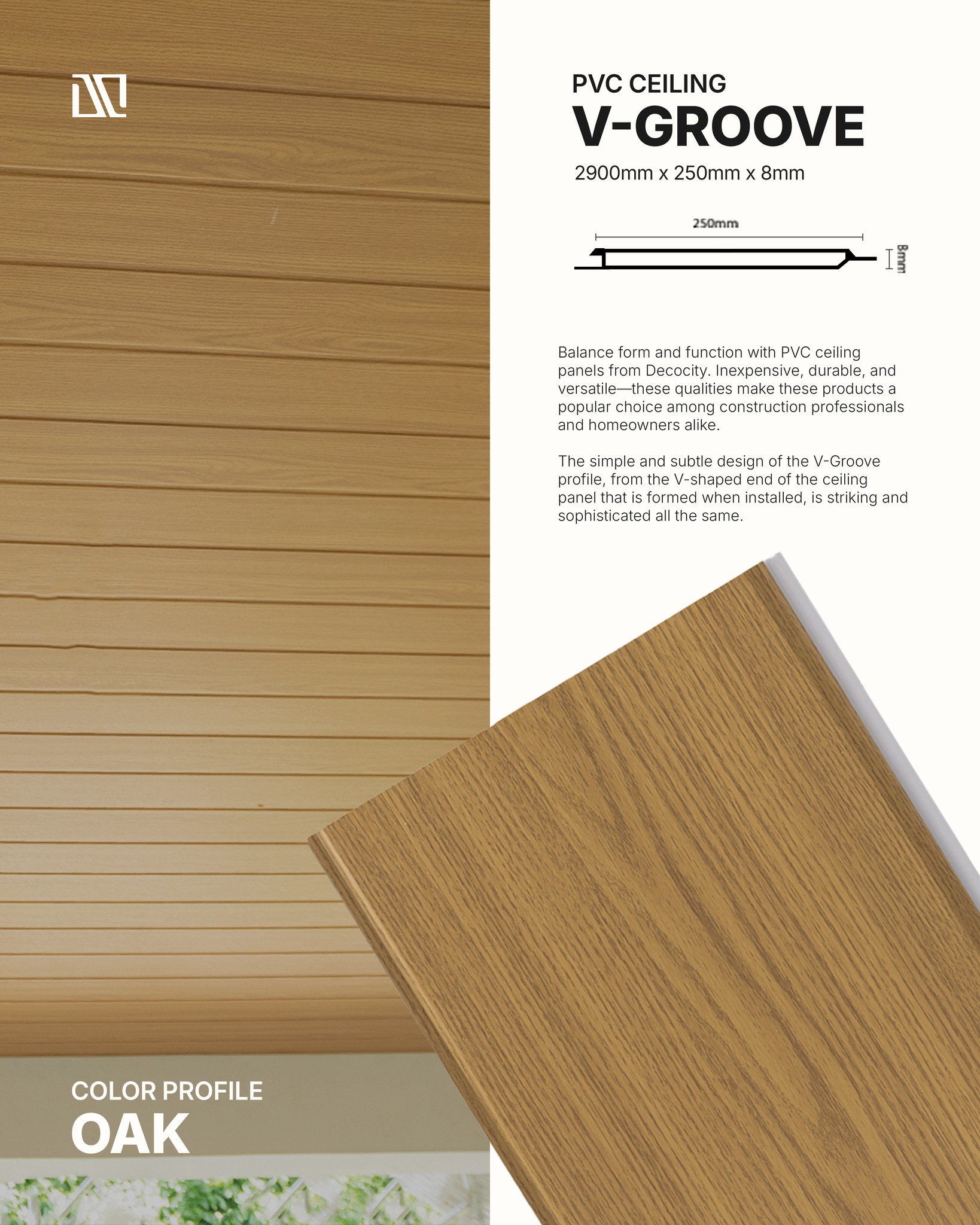 Decocity - PVC Ceiling in V-Groove profile snatched our hearts right ...