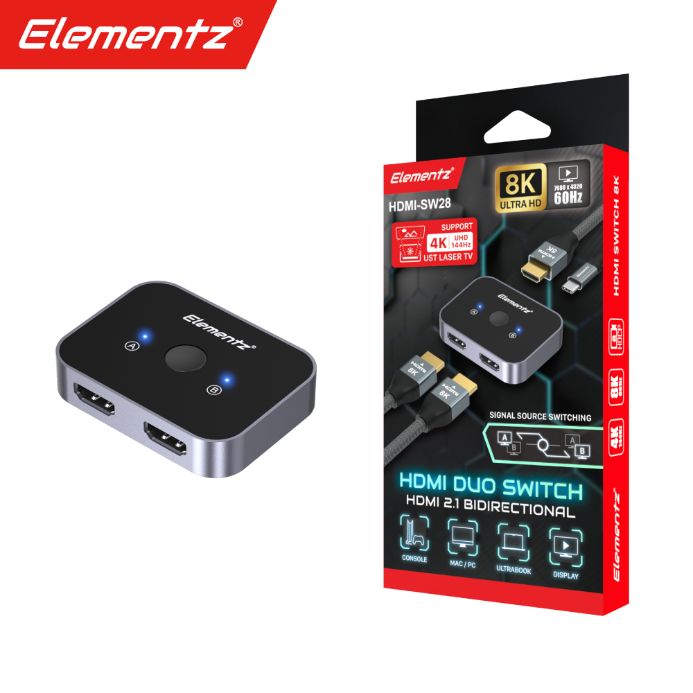 Elementz - 有咗呢個切換器, 就可以一MON🖥兩用!! SW28 Dual HDMI Switch... | Facebook
