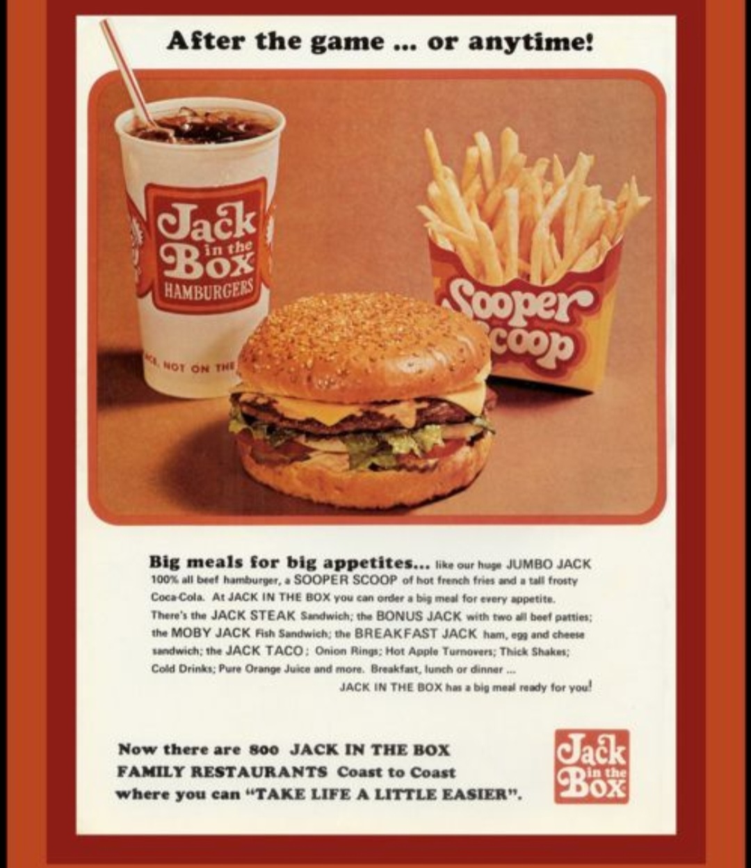 ビンテージ ジャックインザボックス メニュー 看板 Jack In The Box speaker box menu sign from the 70s!