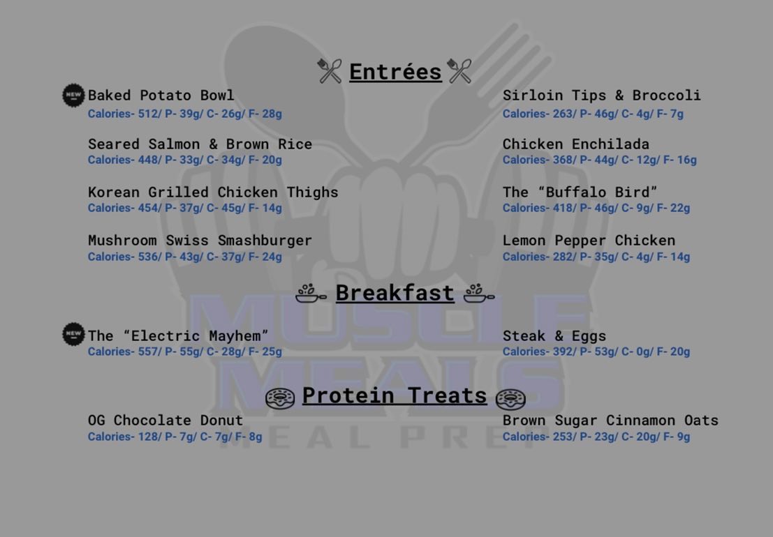 Muscle Meals - 🚨 NEW MENU! 🚨 Our new menu is live for... | Facebook