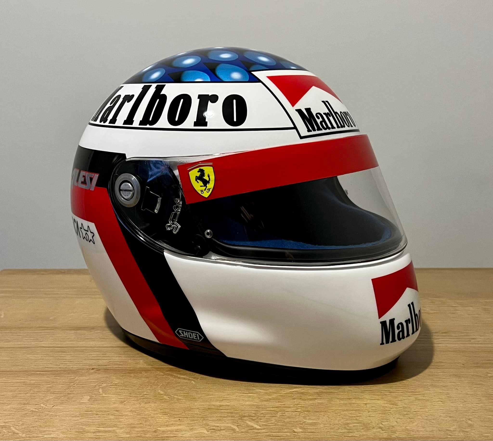 SPORTS MODELS Jean Alesi 98 ヘルメット　1/2サイズ The Stunning Jean Alesi 1998 Sauber Shoei 1:2 helmet. #f1 #sauber