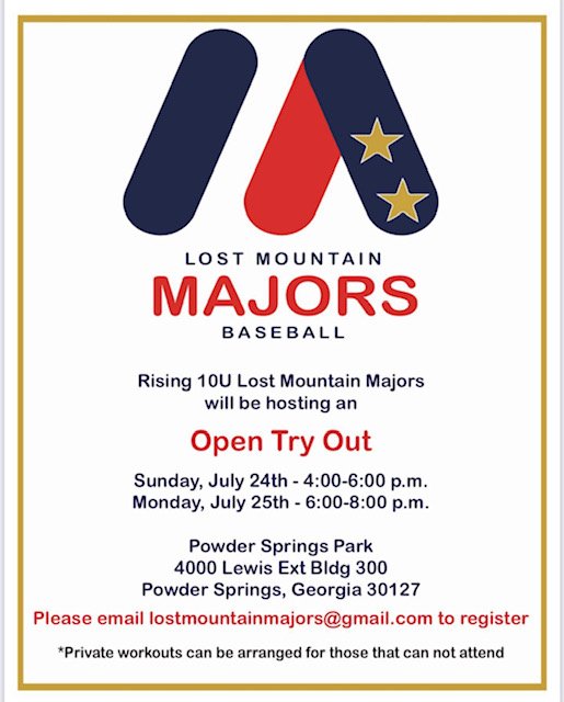 Welcome to... - Powder Springs Youth Baseball Organization | Facebook