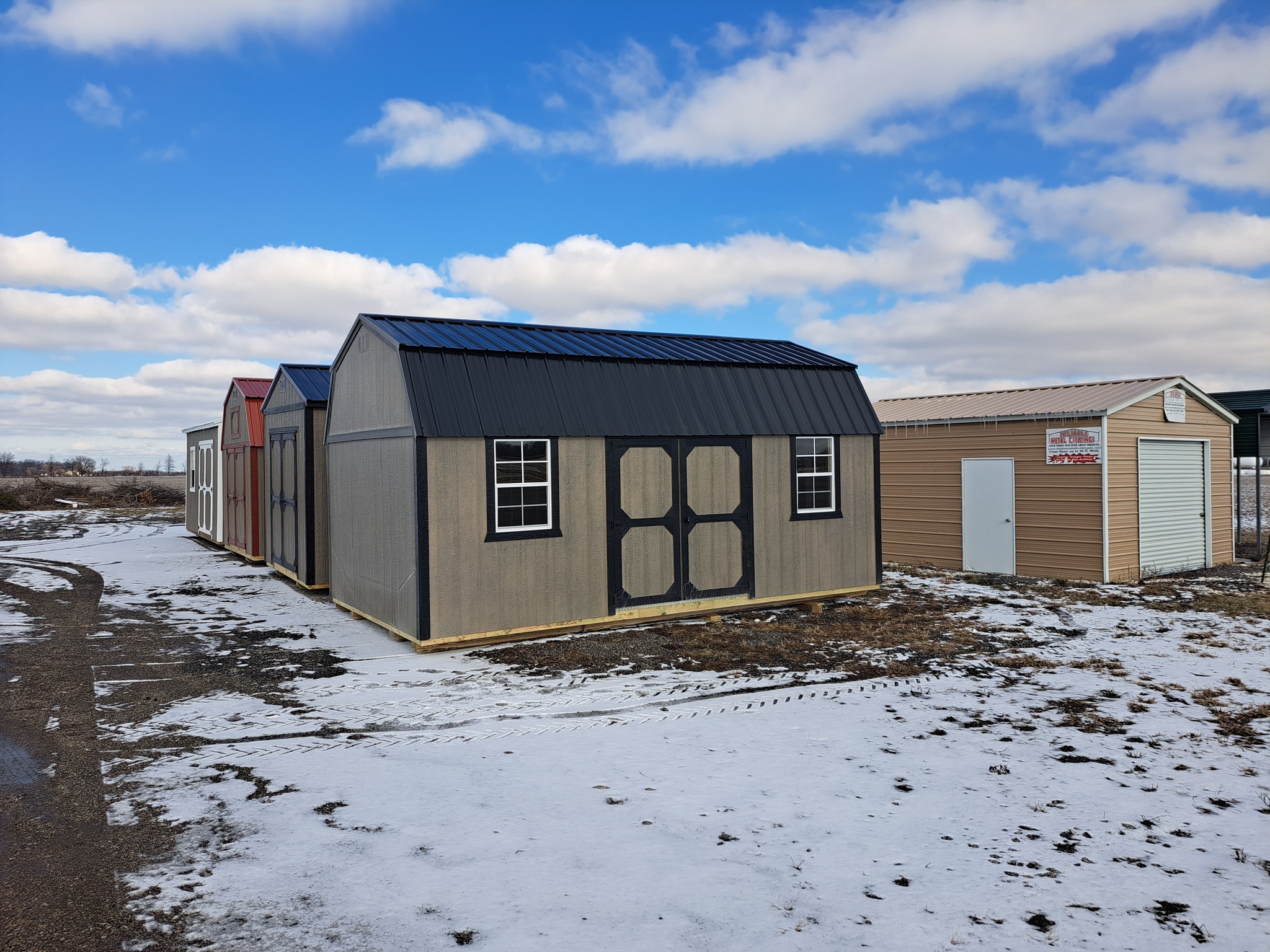 Dave's Sheds and More - Just Arrived. 12 x 20 Urethane Side Lofted Barn