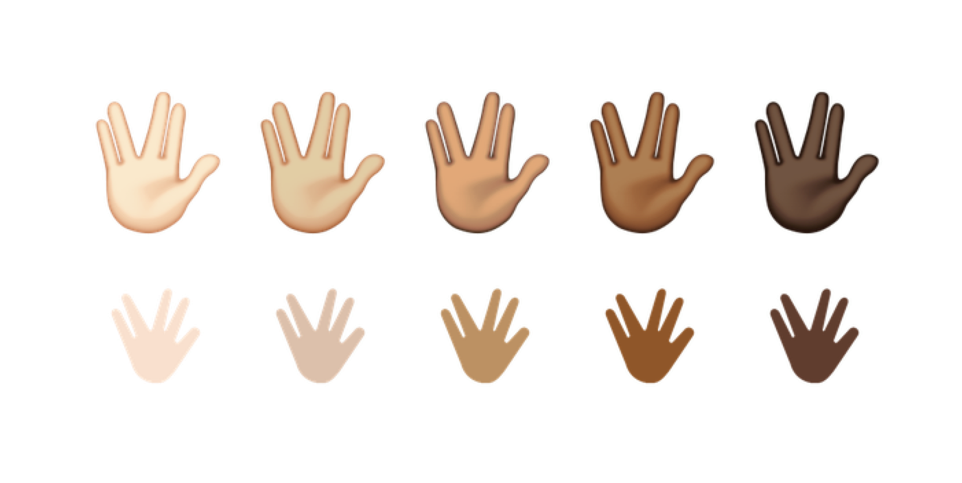 Emojipedia - 🖖 Raised Hand With Part Between Middle and Ring Fingers ...