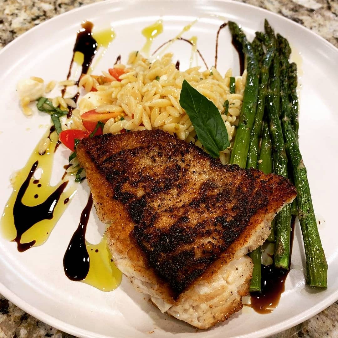 Branch & Vine - MUTTON SNAPPER with GARLIC ASPARAGUS and...