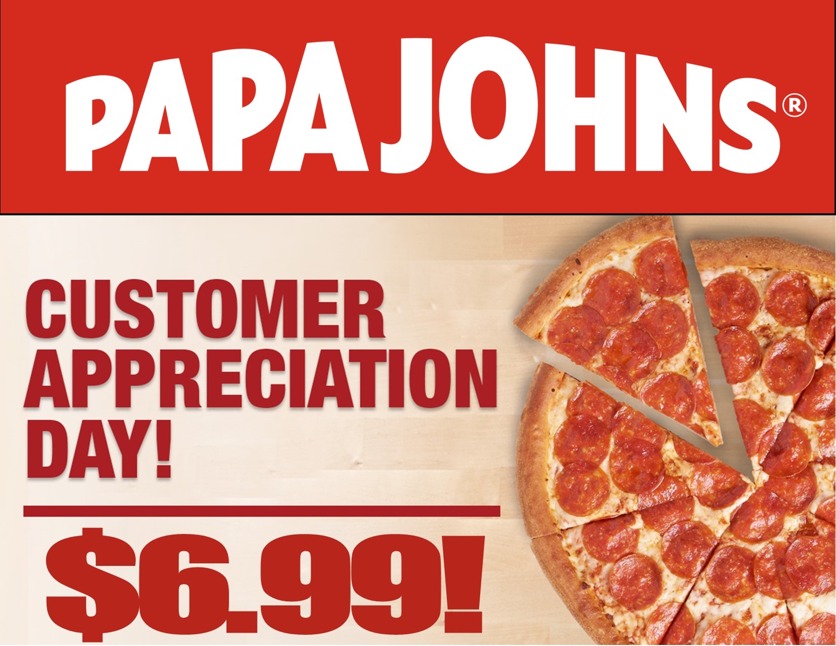 Papa Johns - Tuesday November 1st is Customer Appreciation Day! Get a ...