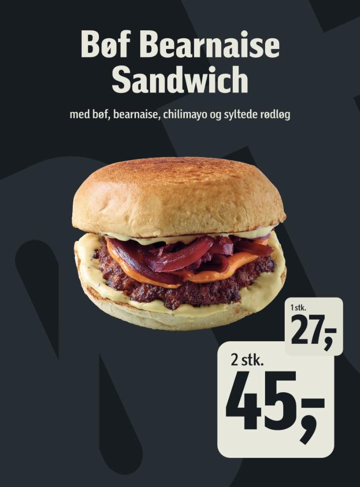 føtex - 🍔 Bøf bearnaise sandwich 🍔 1 for 27,- 2 for 45,- 😋 Vi ses i ...