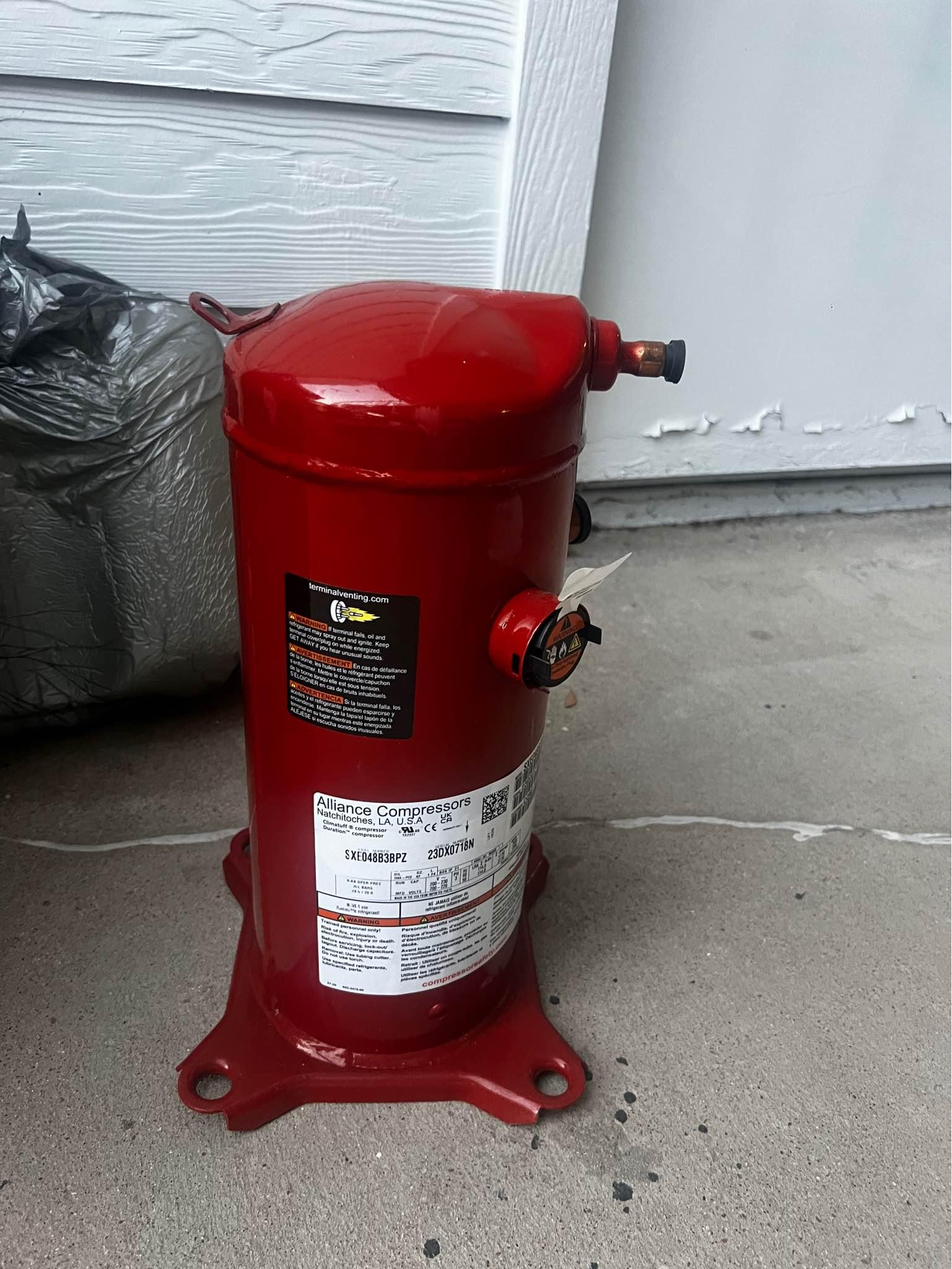 Alliance Compressor (R22) 4Ton for sale - Air Compressors - Arlington ...