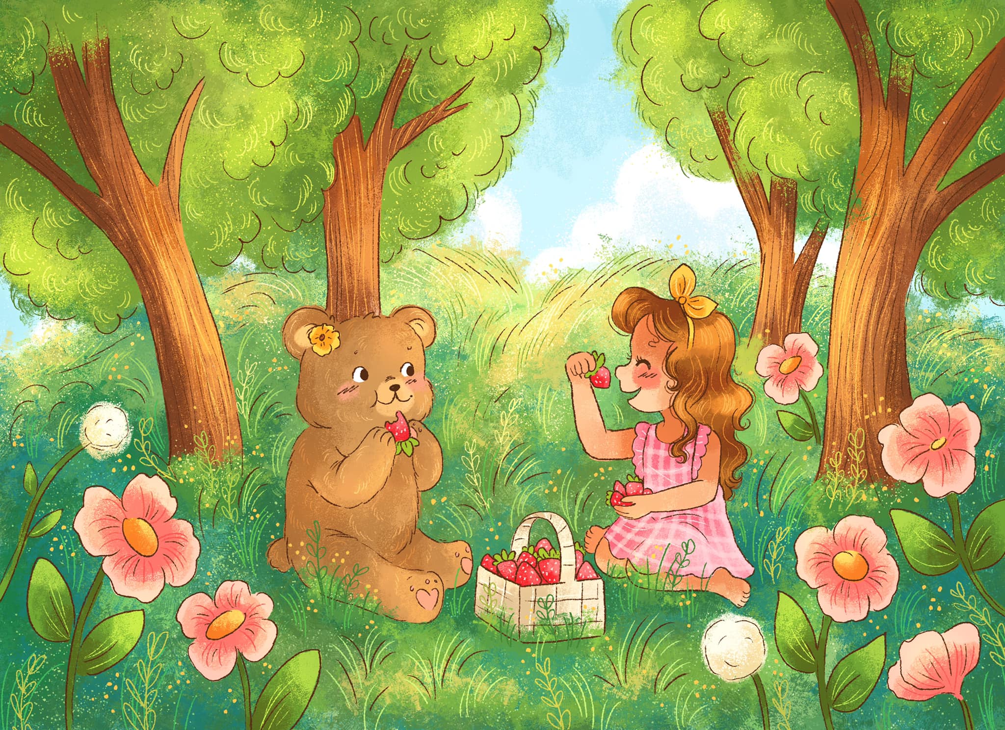 Strawberry picnic 🍓 Redo of an... - The Art of Morgan Huff | Facebook