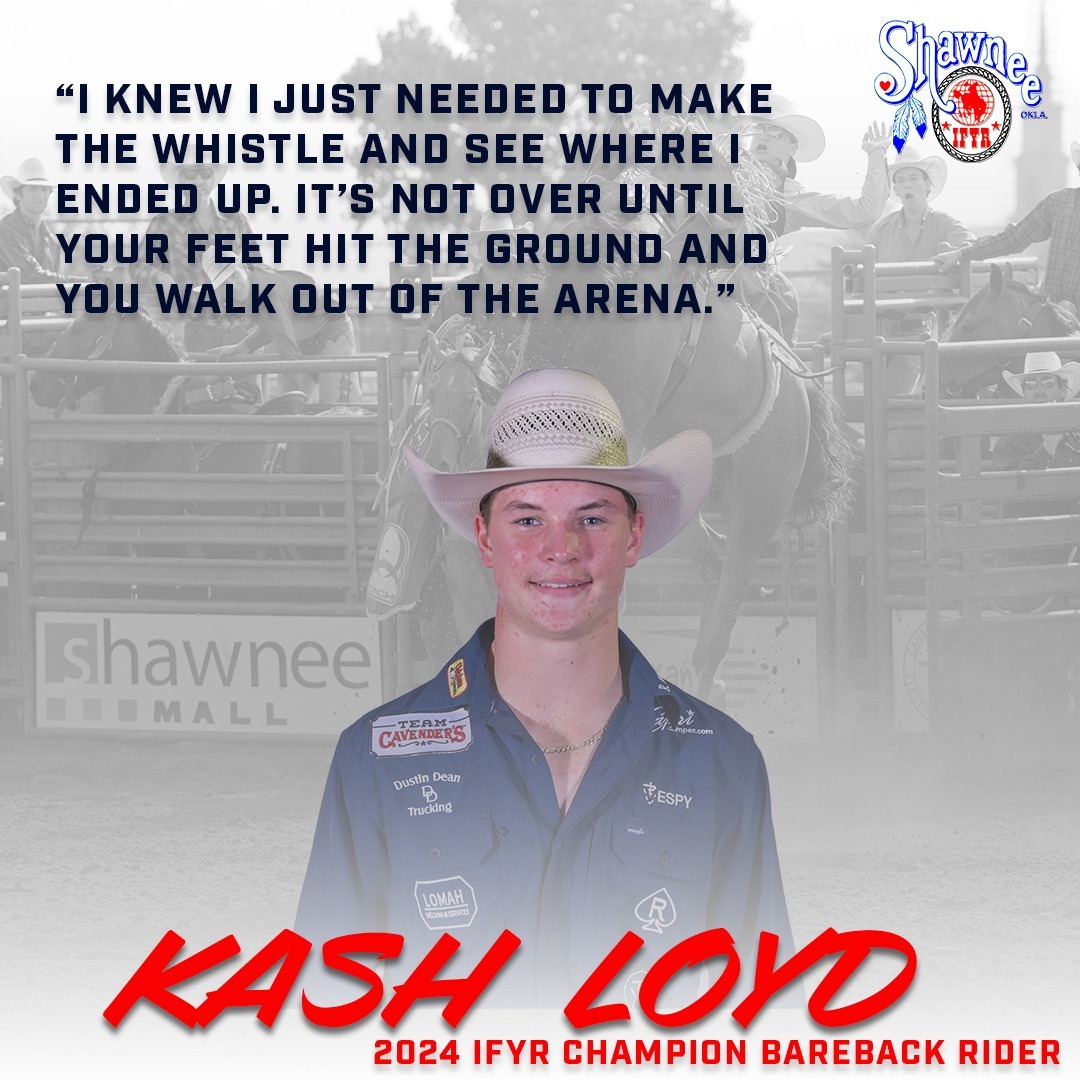 International Finals Youth Rodeo 2025 - IFYR Bareback Riding Champ Kash ...