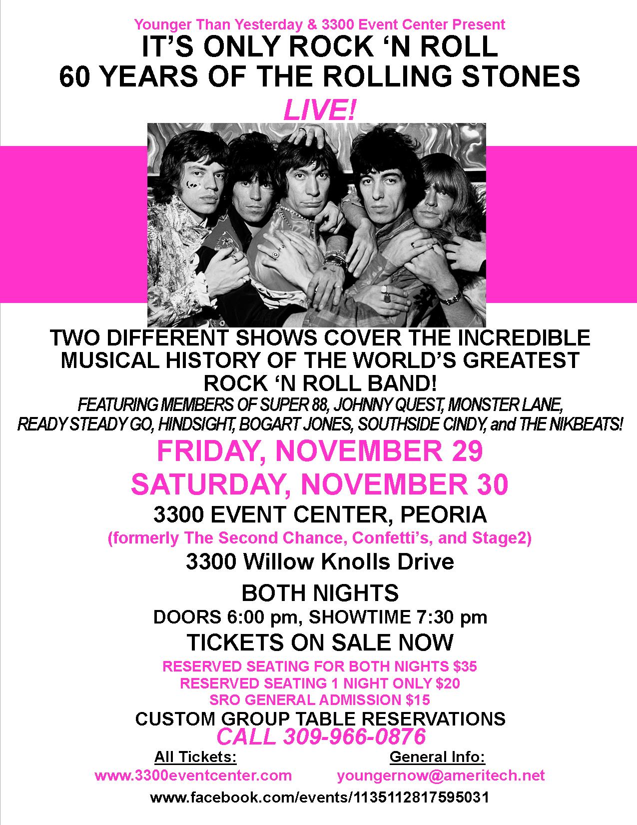 YOUNGER THAN YESTERDAY & 3300 EVENT CENTER PRESENTS 60 YEARS OF THE ...