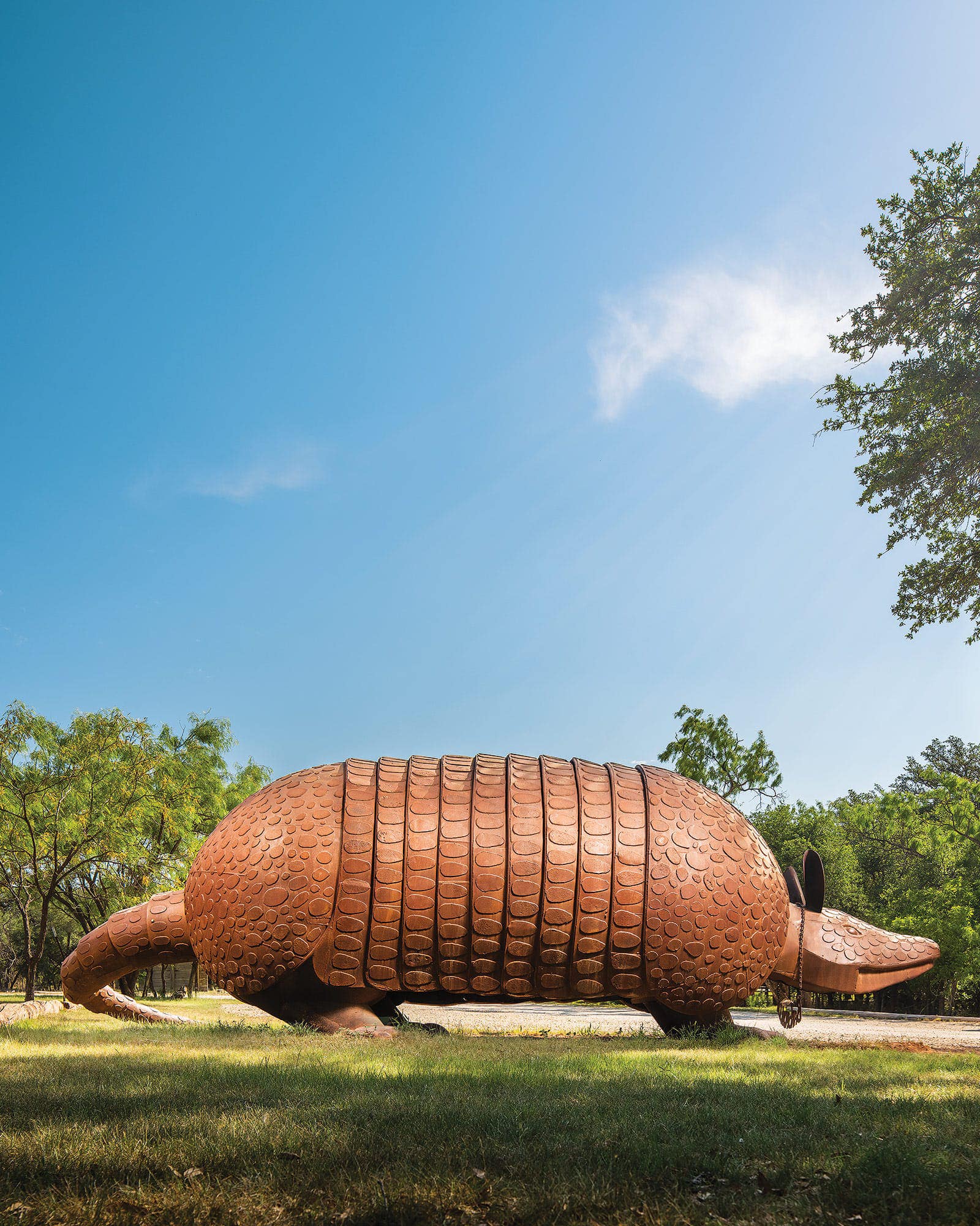 Barbadilla, a giant armadillo sculpture by Joe Barrington