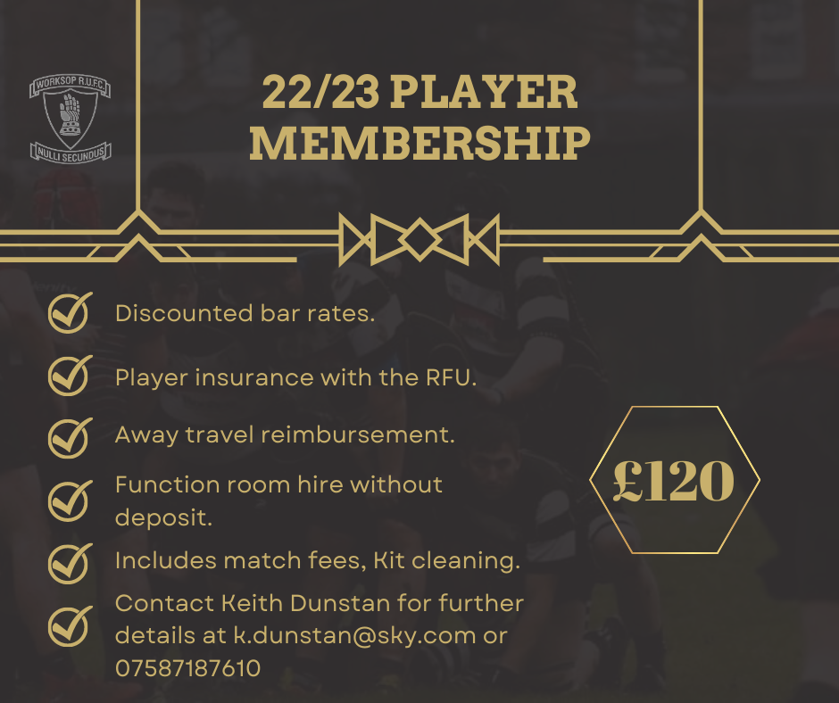 📣 22/23 Player membership info 👇👇👇... - Worksop Rugby Club
