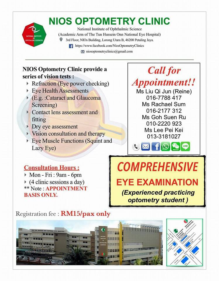 Comprehensive Eye Examination - NIOS | Petaling Jaya