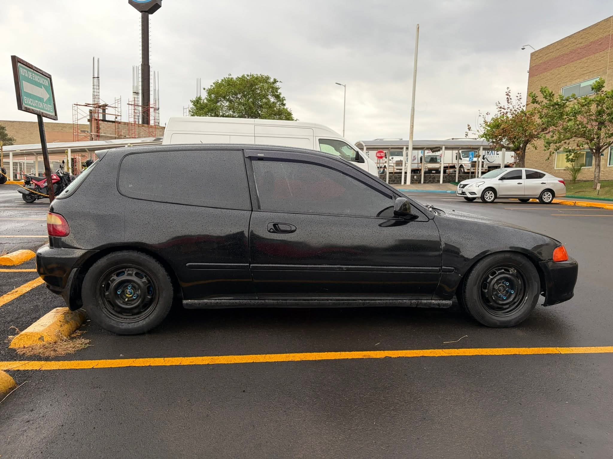 Work Equip 03s under a teal EG Civic hatch, this is a combo that
