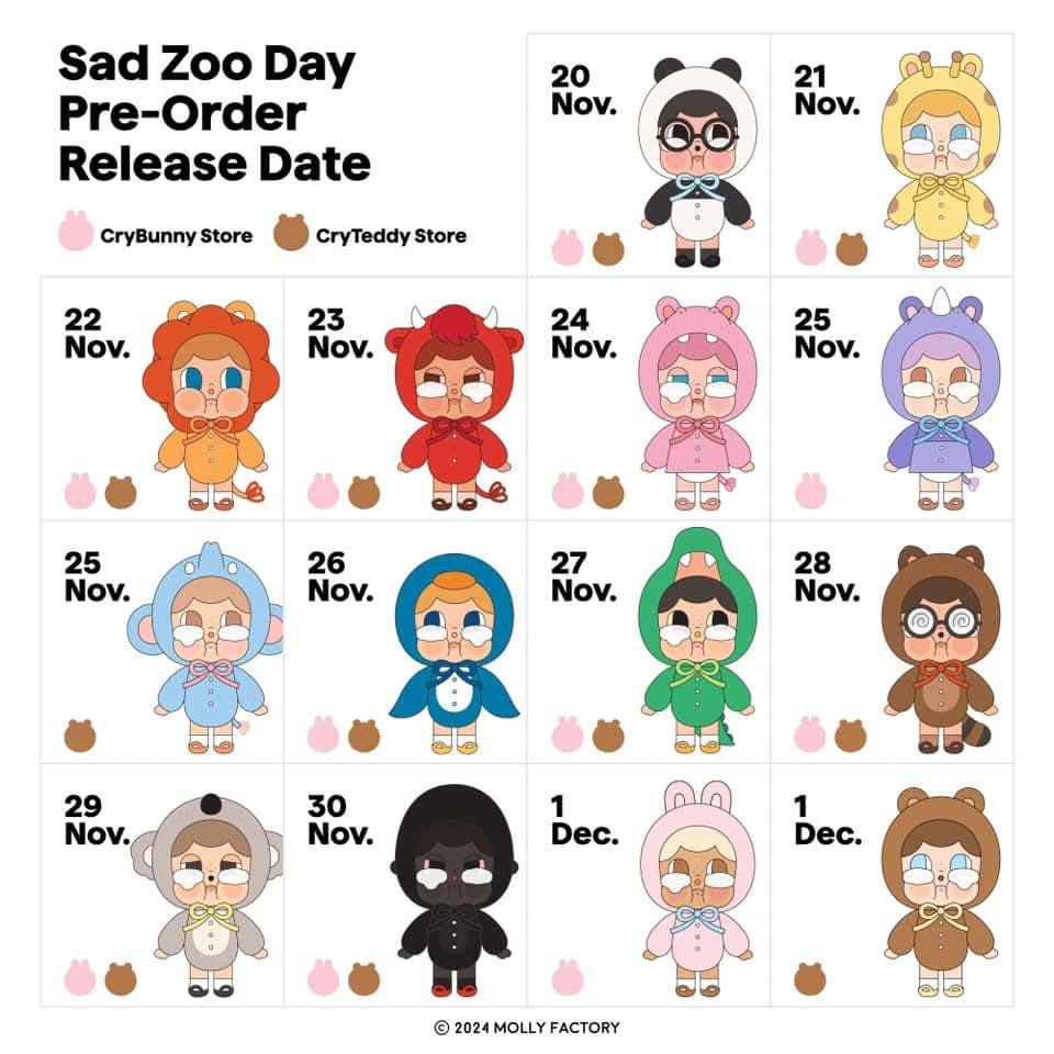 Crybaby zoo products available in Thailand