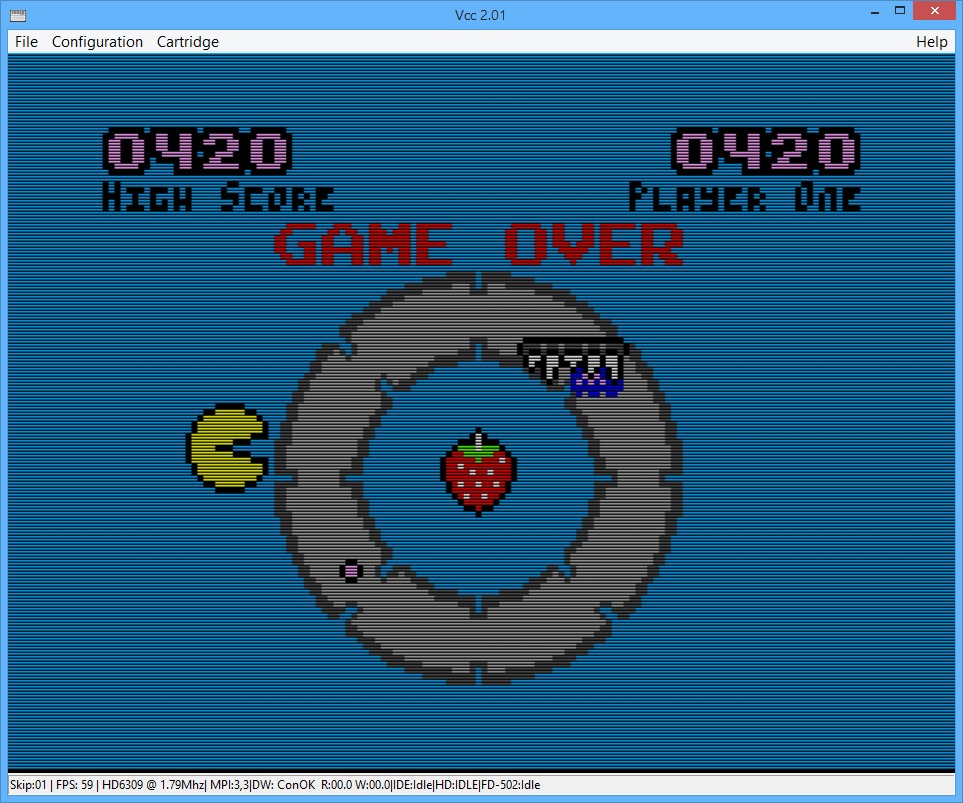 Ghost Rush 420 game review on TRS-80 Color Computer