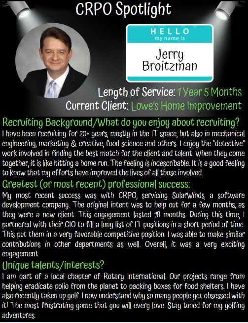 Cornerstone RPO - Get to know the #CRPO team. Say HELLO to...