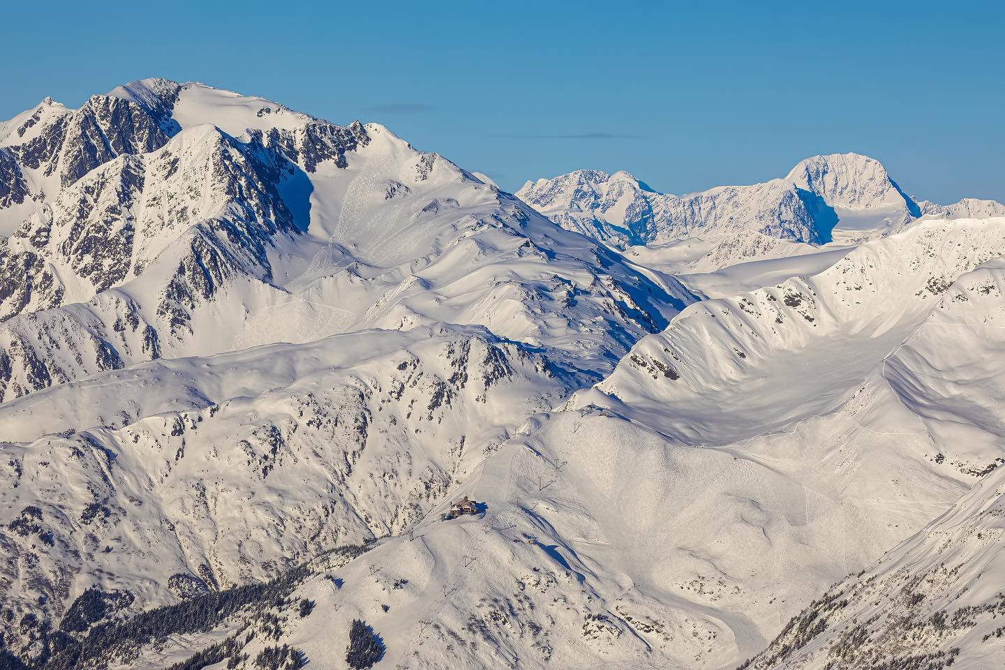 Chugach Mountains rockslide aerial photos and videos