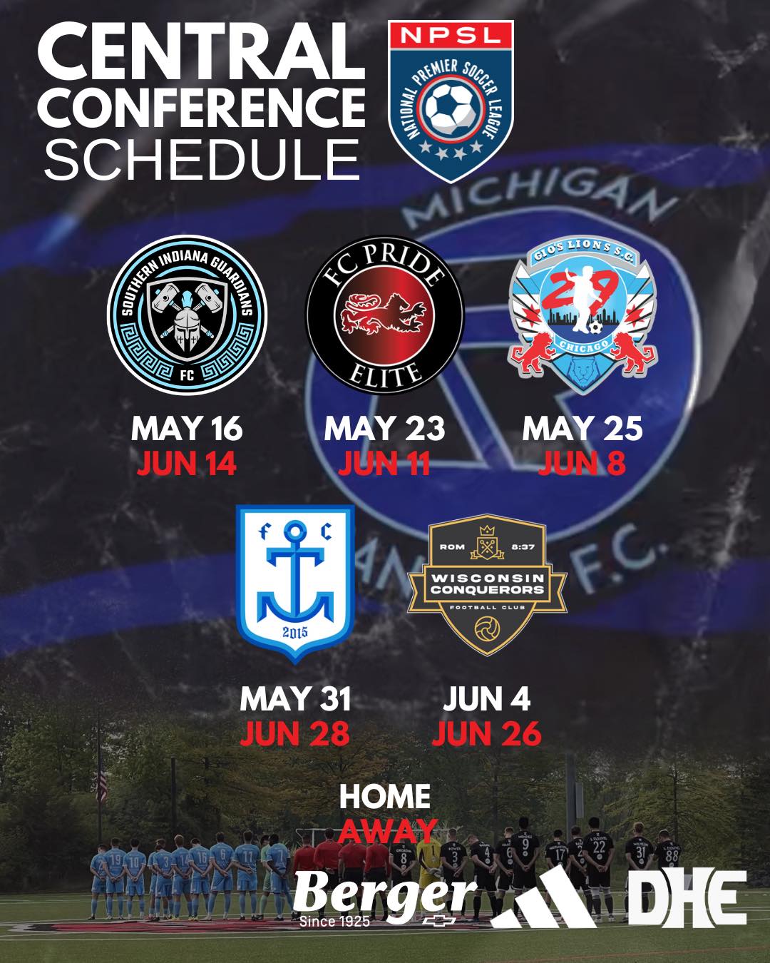 Michigan - Schedule announced for the 2025 season! #NPSL # ...