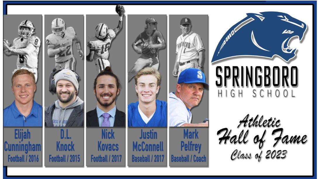 Congratulations to the 2023 Springboro Athletic Hall of Fame Inductees ...