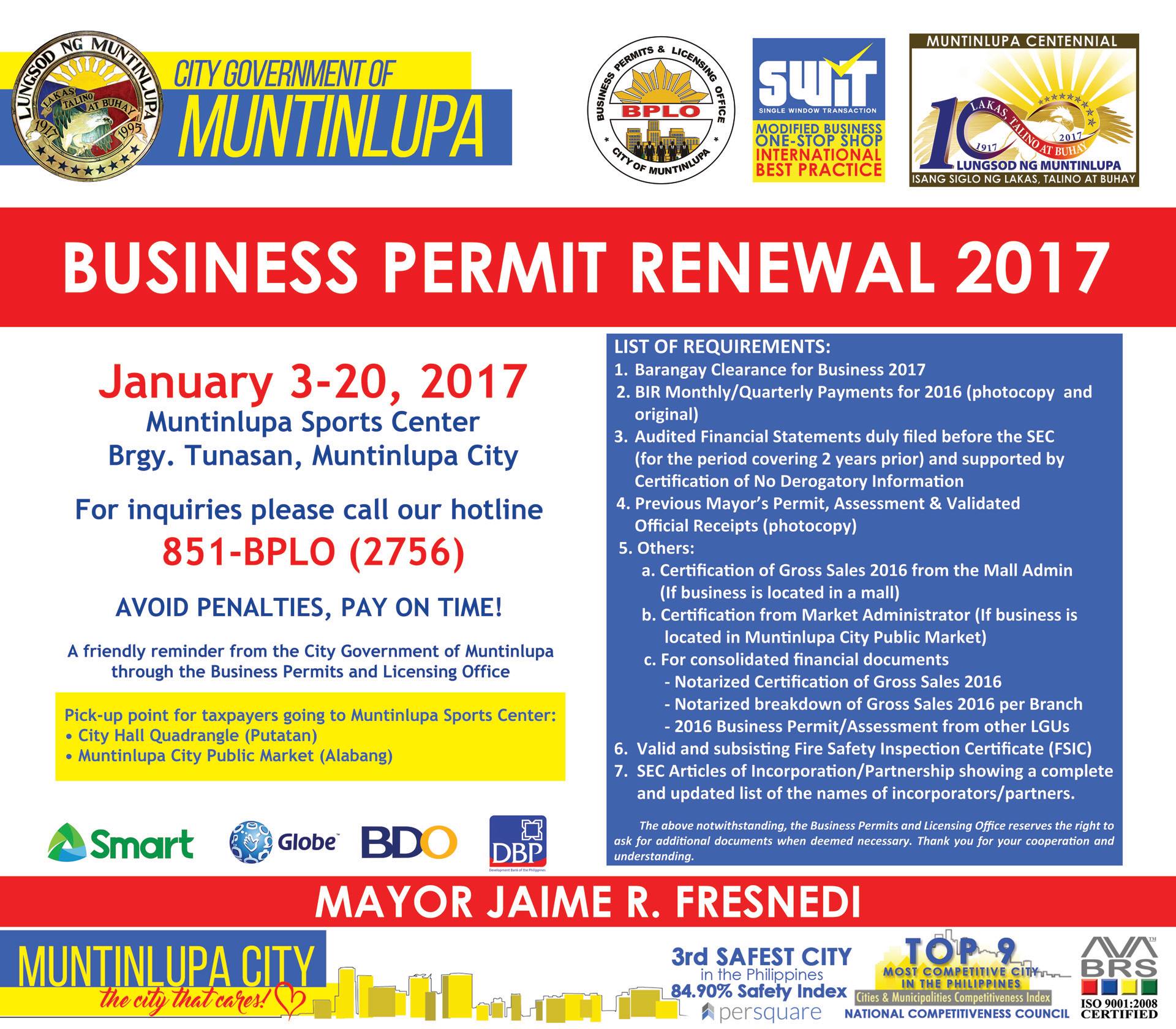 2017 Muntinlupa... - City Government of Muntinlupa - OFFICIAL