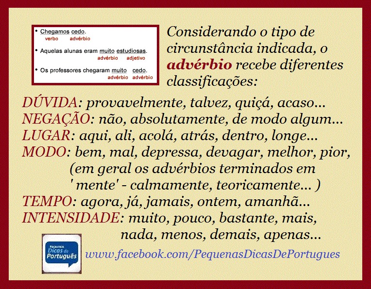 Pequenas Dicas de Português - ADVÉRBIOS - Afirmação: sim, certamente ...